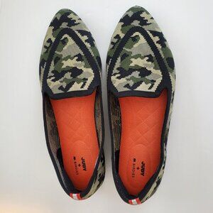 Judy + Birdies The Blackbird Limited Ed Shoes Camo Knit Flats Comfort Washable